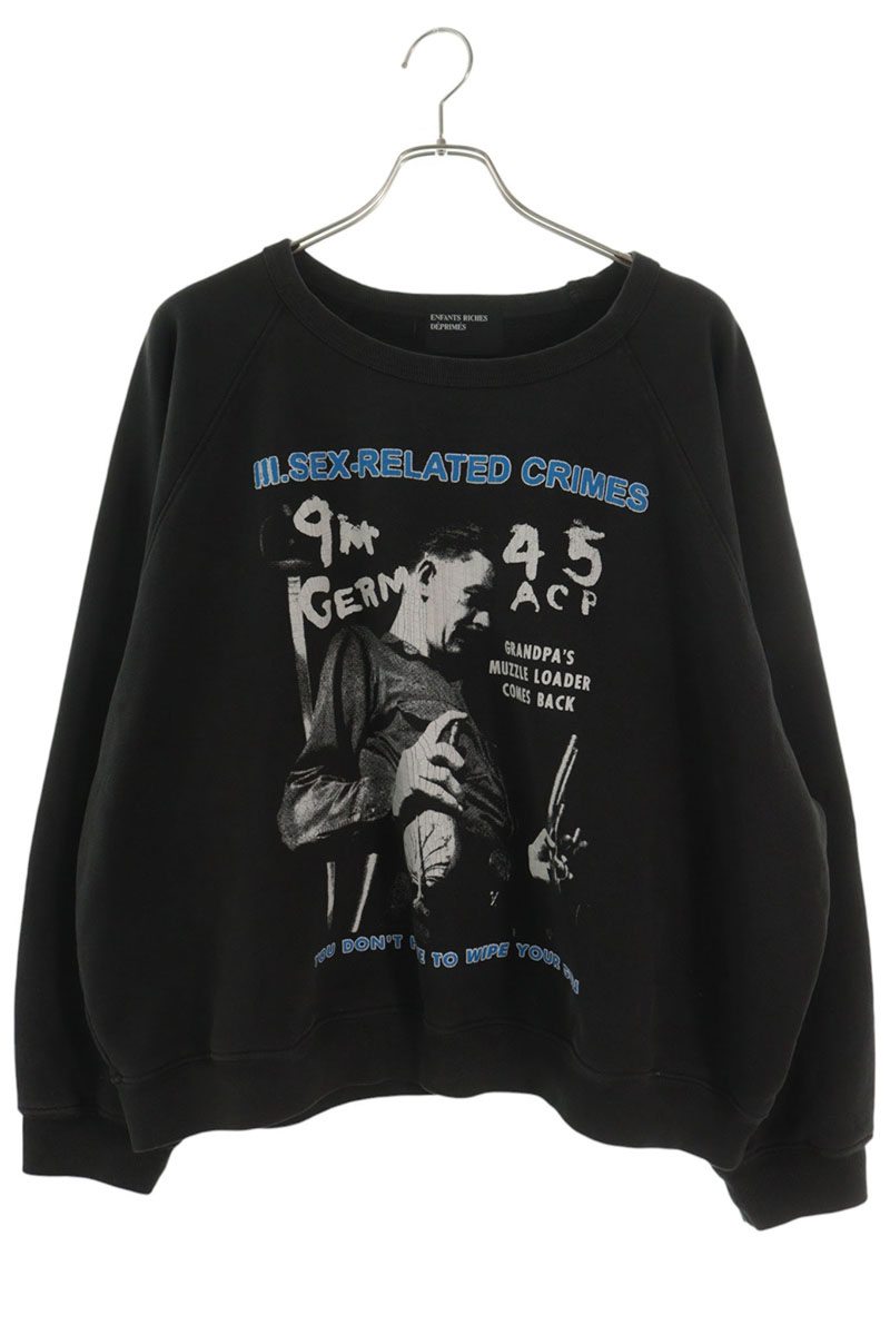 ENFANTS RICHES DEPRIMES Graphic Print Cropped Sweat Size L