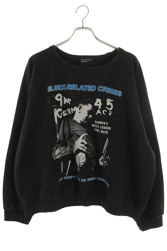 ENFANTS RICHES DEPRIMES Graphic Print Cropped Sweat Size L