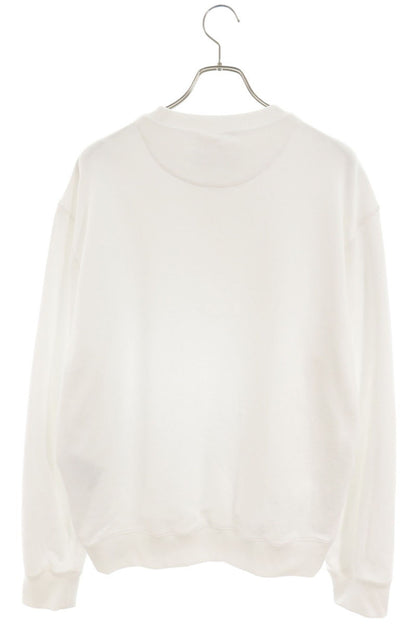 PRADA Triangle Logo Plate Crewneck Sweatshirt White Size XS