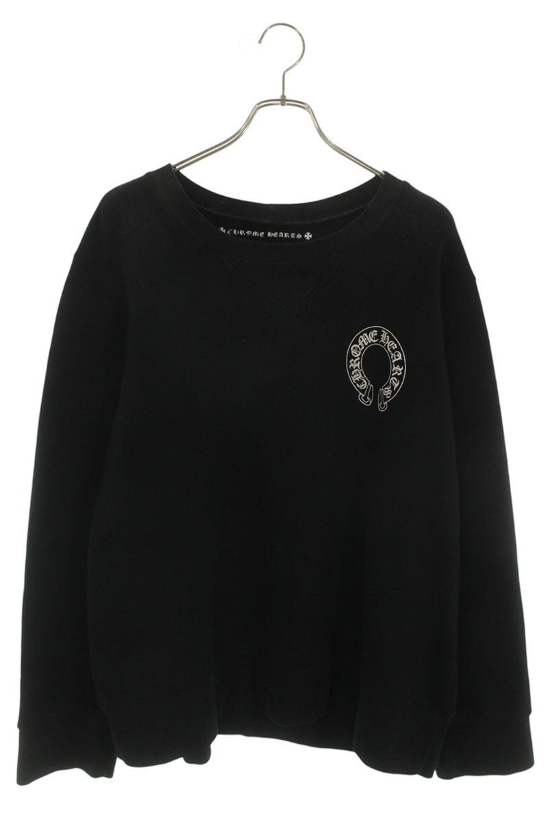 Chrome Hearts Floral Back Arch Logo Sweatshirt Black Size XL