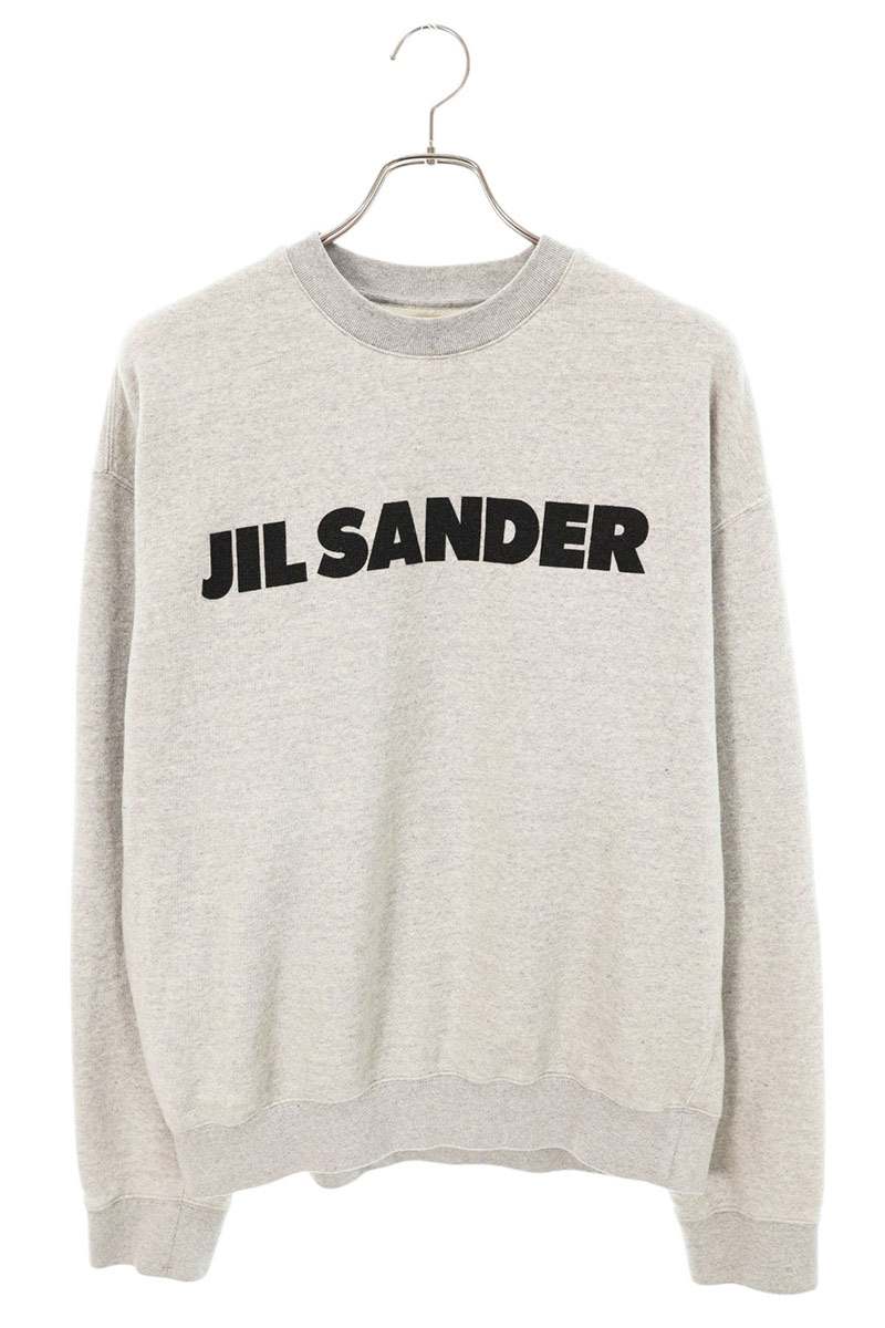 JILSANDER 25AW Logo Print Cropped Sweatshirt Gray Size M