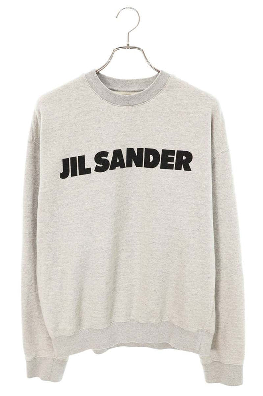 JILSANDER 25AW Logo Print Cropped Sweatshirt Gray Size M