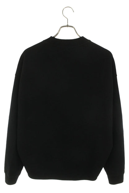 JILSANDER Wool Melton Crewneck Sweatshirt Black Size 44