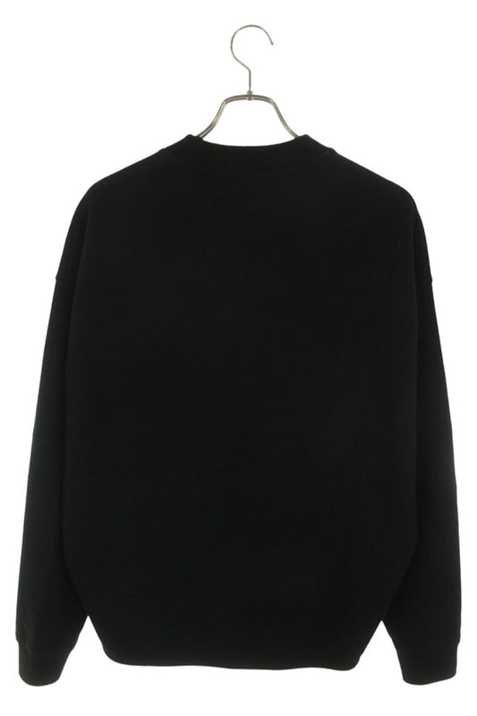 JILSANDER Wool Melton Crewneck Sweatshirt Black Size 44