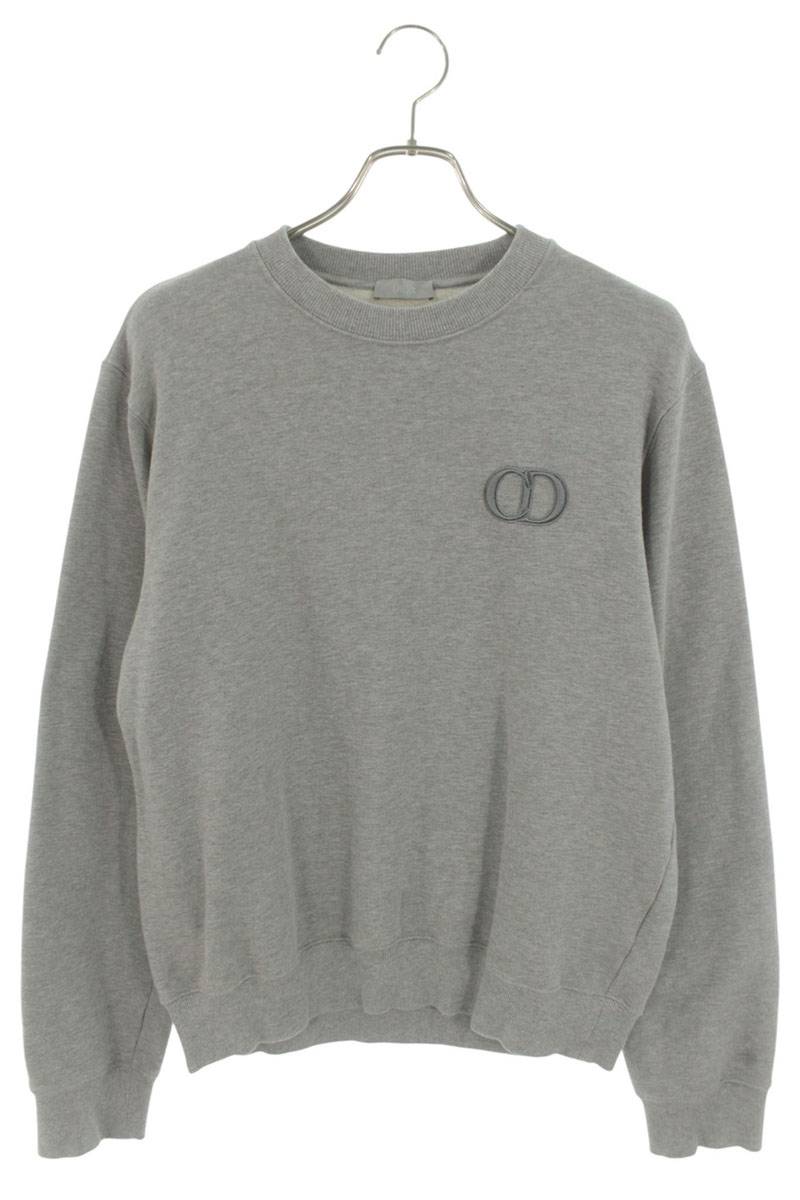 DIOR CD Icon Crewneck Sweatshirt Gray Size L