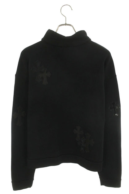 Chrome Hearts Y NOT Hair Calf Leather Half-Zip Hoodie Size M