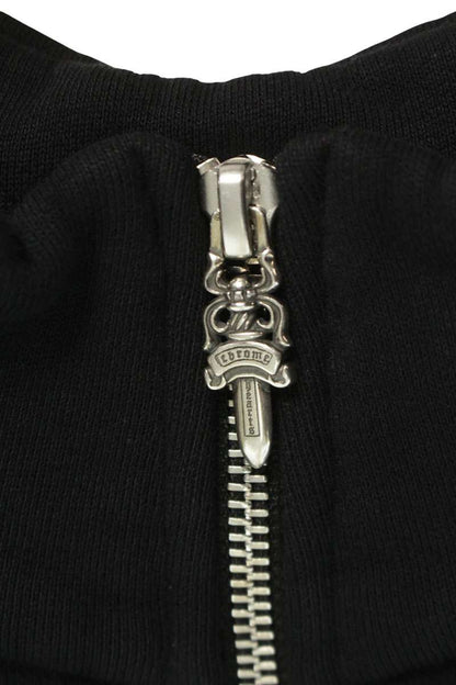 Chrome Hearts Y NOT Hair Calf Leather Half-Zip Hoodie Size M
