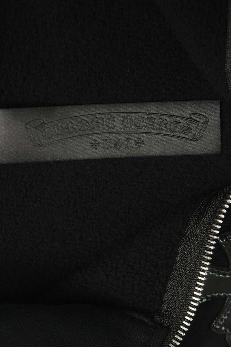 Chrome Hearts Y NOT Hair Calf Leather Half-Zip Hoodie Size M