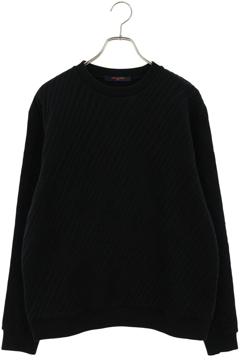 LOUISVUITTON Monogram Jacquard Sweatshirt Black Size S