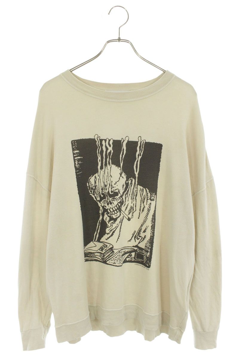 OUR LEGACY SLACK SWEATSHIRT Graphic Print Light Beige Size 44