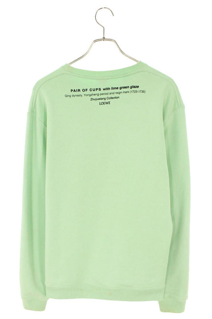 LOEWE Front Print Sweatshirt Green Size S