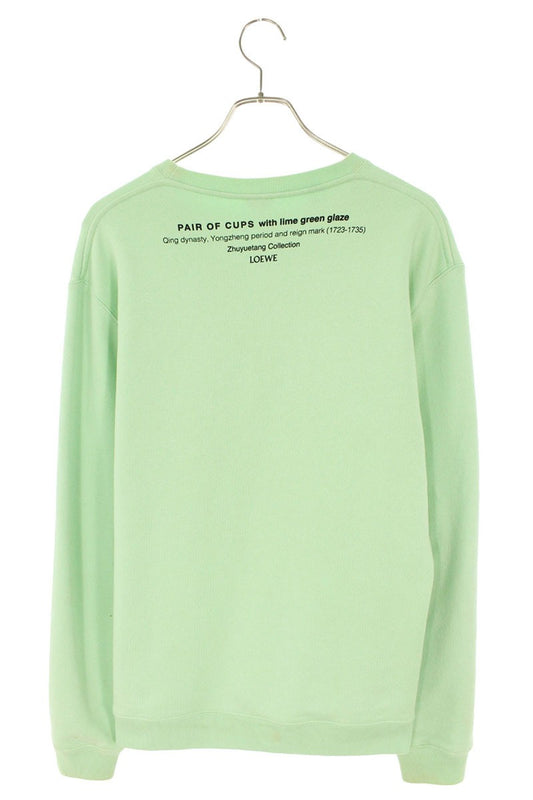 LOEWE Front Print Sweatshirt Green Size S
