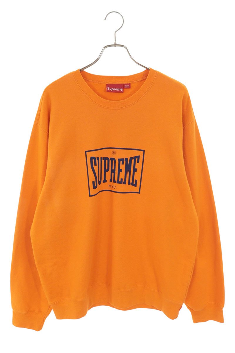 SUPREME WARM UP CREWNECK Logo Print Sweatshirt Size XL