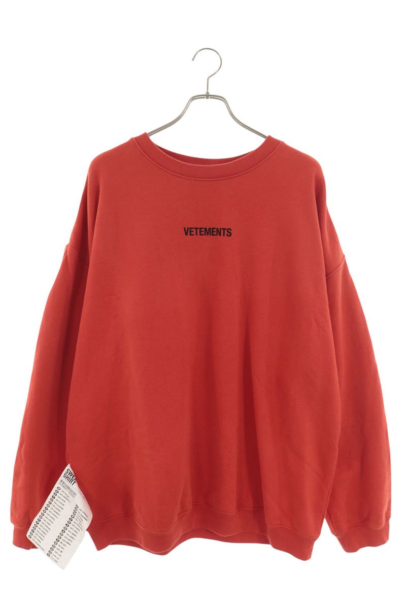 VETEMENTS Front Logo Print Sweatshirt Size L