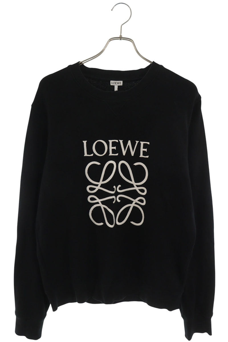 LOEWE Anagram Logo Embroidery Sweatshirt Black Size L