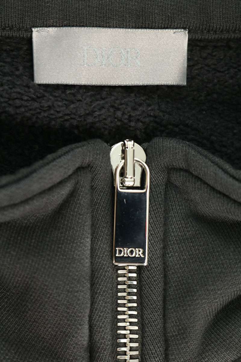 DIOR DIORLING Half-Zip Sweatshirt Gray Size XL