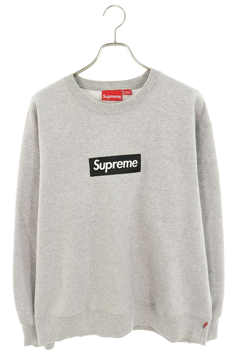 SUPREME 22AW Box Logo Crewneck Sweatshirt Gray Size M