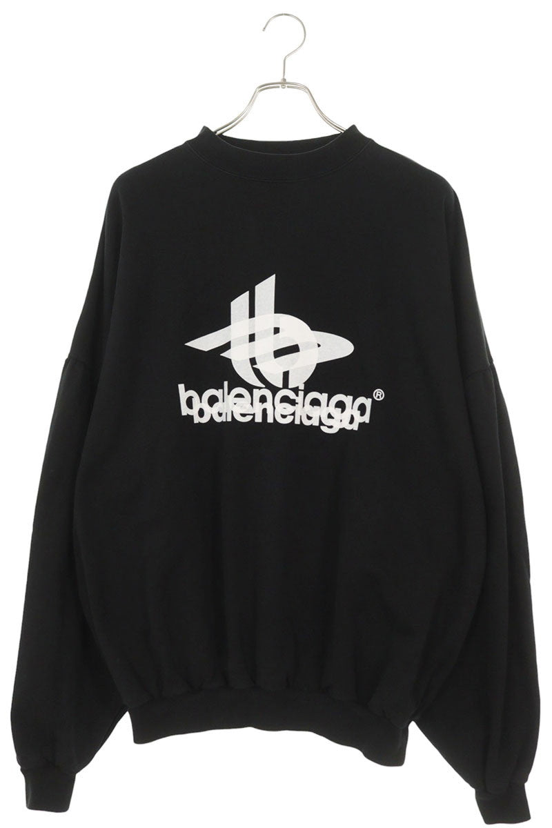 BALENCIAGA Sport Crewneck Sweatshirt Black Size S
