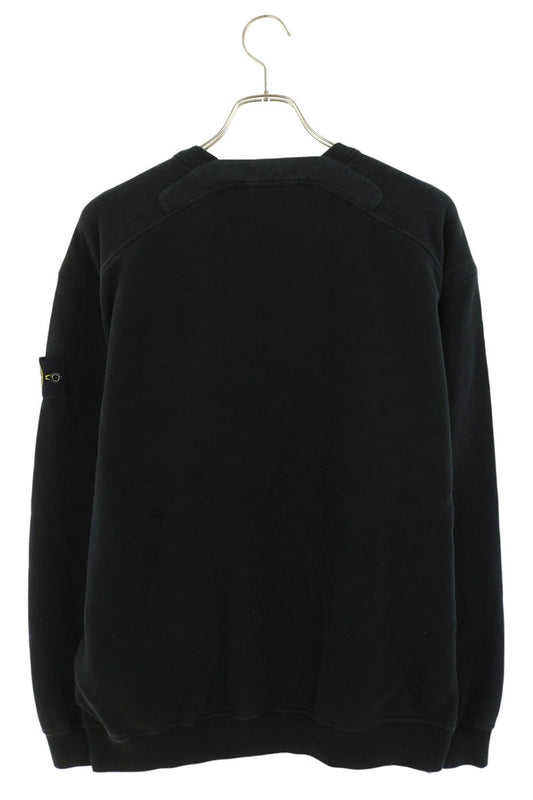 STONEISLAND Patch Logo Cotton Sweatshirt Black Size L