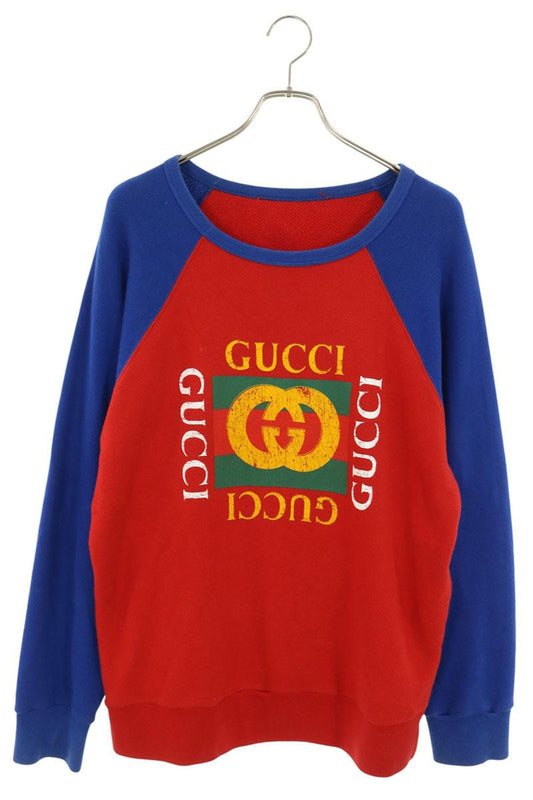 GUCCI Vintage Logo Raglan Sweatshirt Multi Size S