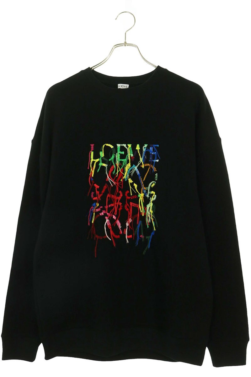 LOEWE Fringe Anagram Logo Crewneck Sweat Multi Size XS