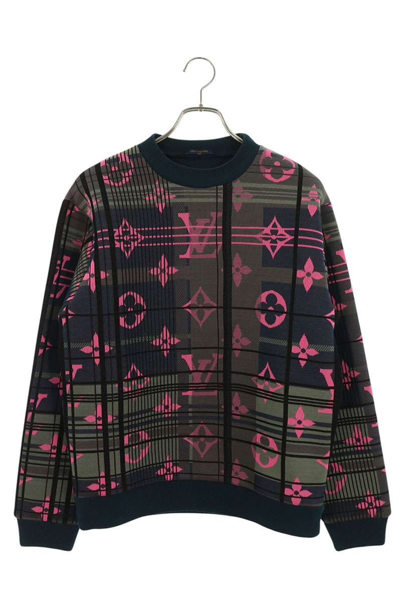 LOUISVUITTON 21SS Monogram Jacquard Sweatshirt Multi Size XS