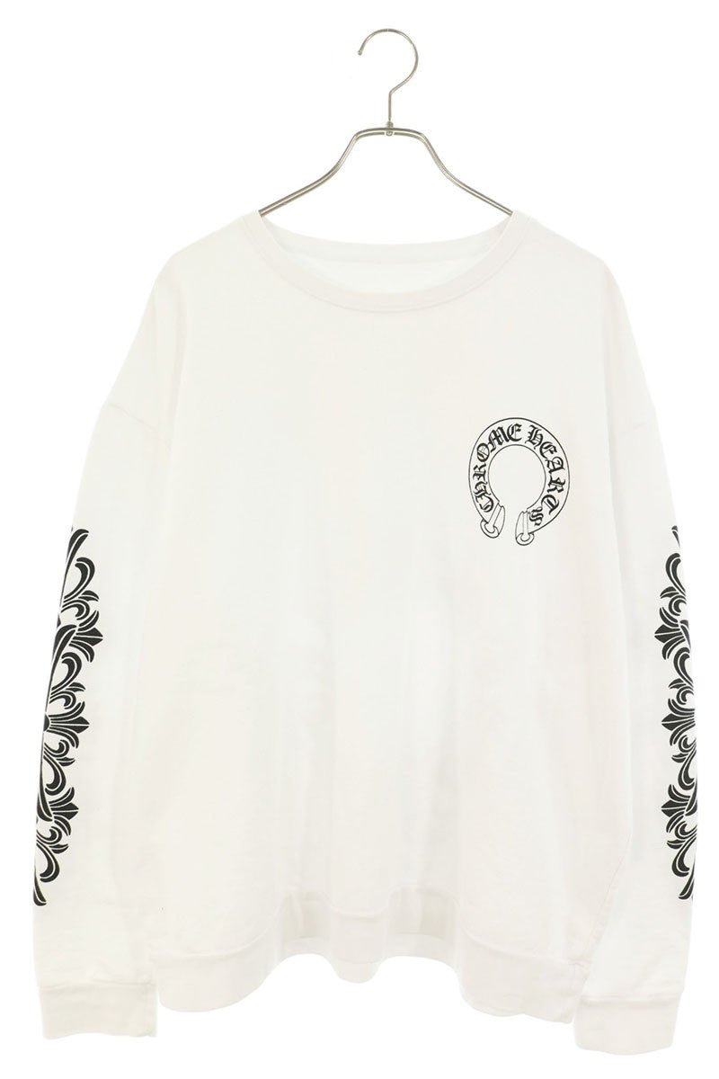 Chrome Hearts Back Horseshoe Floral Sleeve Print Size L