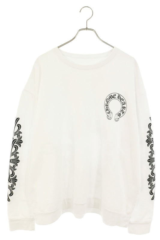 Chrome Hearts Back Horseshoe Floral Sleeve Print Size L