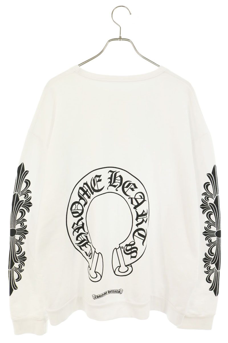 Chrome Hearts Back Horseshoe Floral Sleeve Print Size L