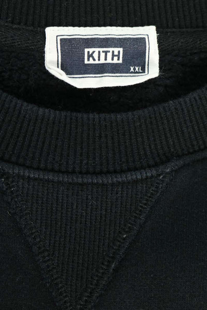 KITH Chest Logo Sweatshirt Black Size XXL