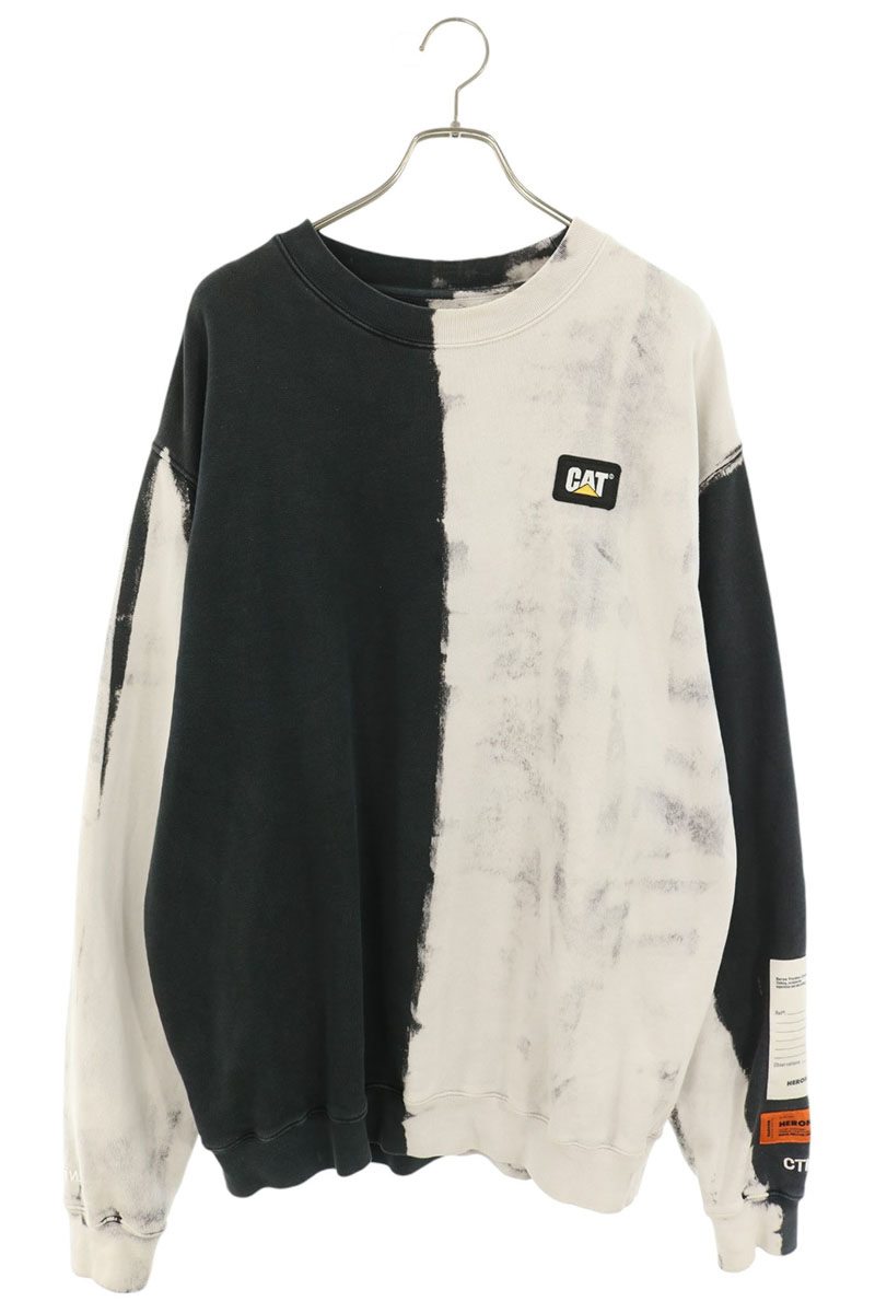 HERON PRESTON Bicolor Sweatshirt Black/White Size L