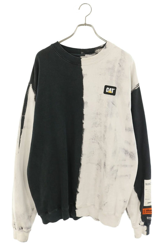 HERON PRESTON Bicolor Sweatshirt Black/White Size L
