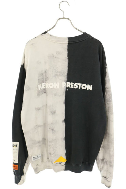 HERON PRESTON Bicolor Sweatshirt Black/White Size L