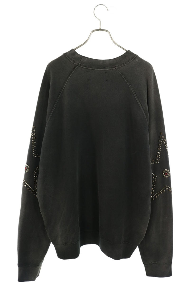 SATOSHI NAKAMOTO Star Studded Sweatshirt Black/Silver Size L