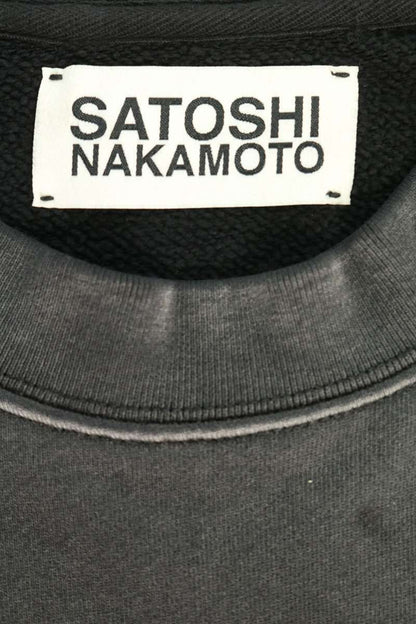 SATOSHI NAKAMOTO Star Studded Sweatshirt Black/Silver Size L
