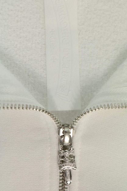 Chrome Hearts Y NOT Calf Hair Half-Zip Sweatshirt Size M