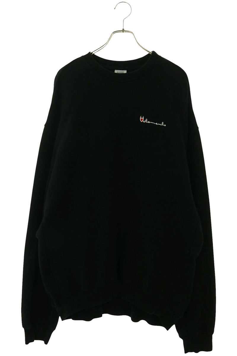 VETEMENTS 16SS Homage Logo Oversized Sweatshirt Black Size S