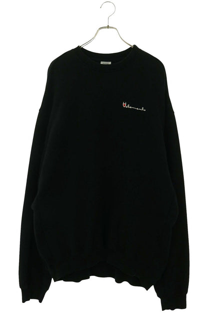 VETEMENTS 16SS Homage Logo Oversized Sweatshirt Black Size S