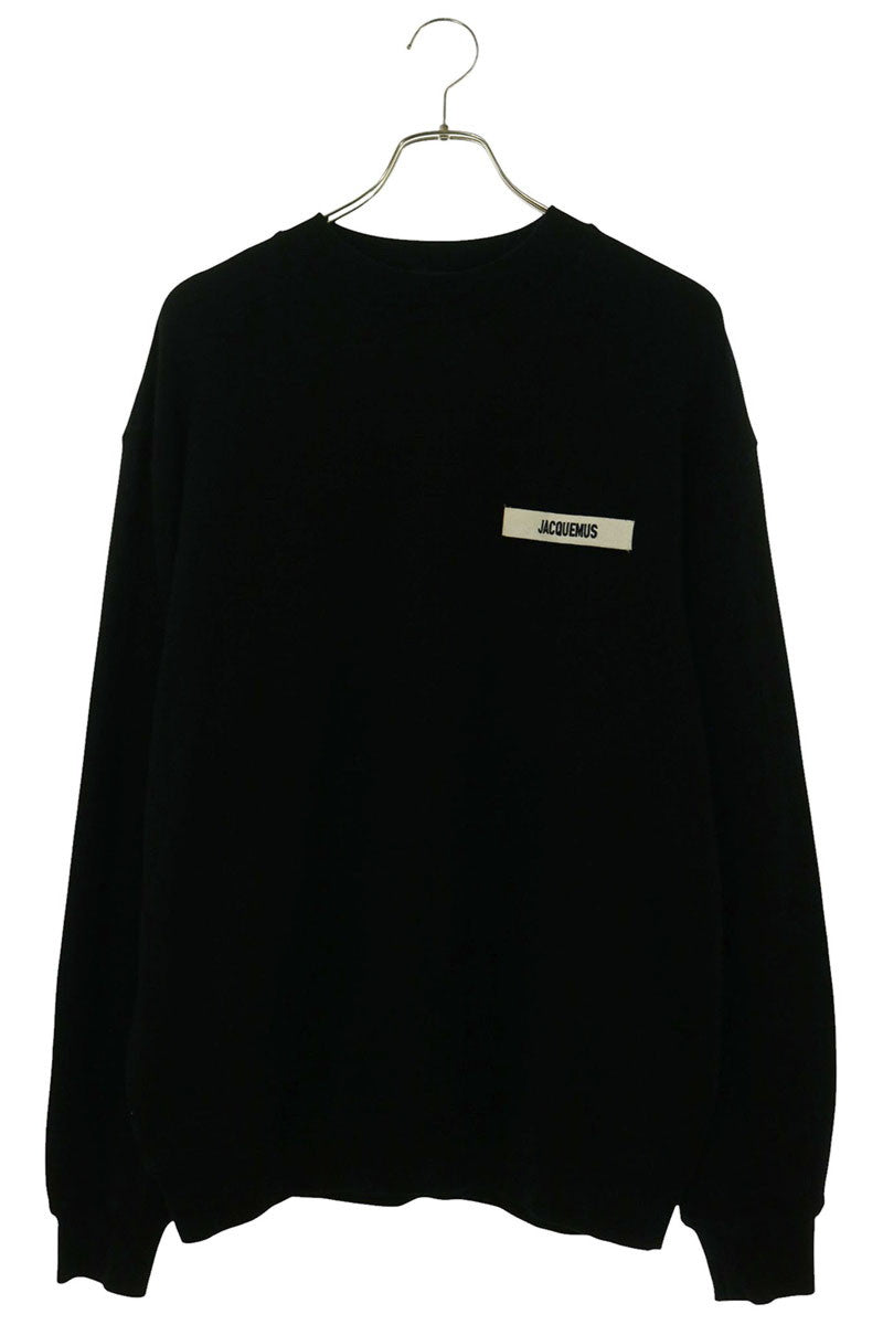 JACQUEMUS 245JS206-2036 Logo Sweatshirt Black Size M