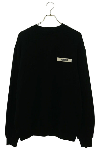 JACQUEMUS 245JS206-2036 Logo Sweatshirt Black Size M