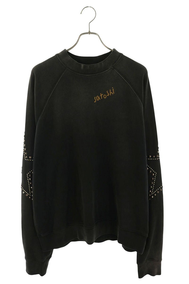 SATOSHI NAKAMOTO Stud Embellished Sweatshirt Black Size S