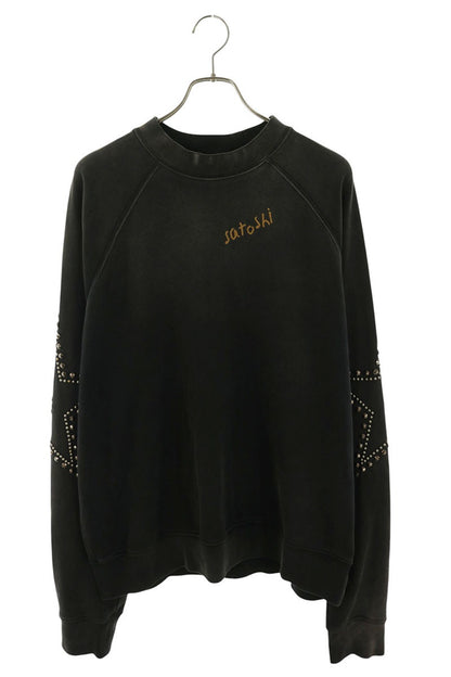 SATOSHI NAKAMOTO Stud Embellished Sweatshirt Black Size S