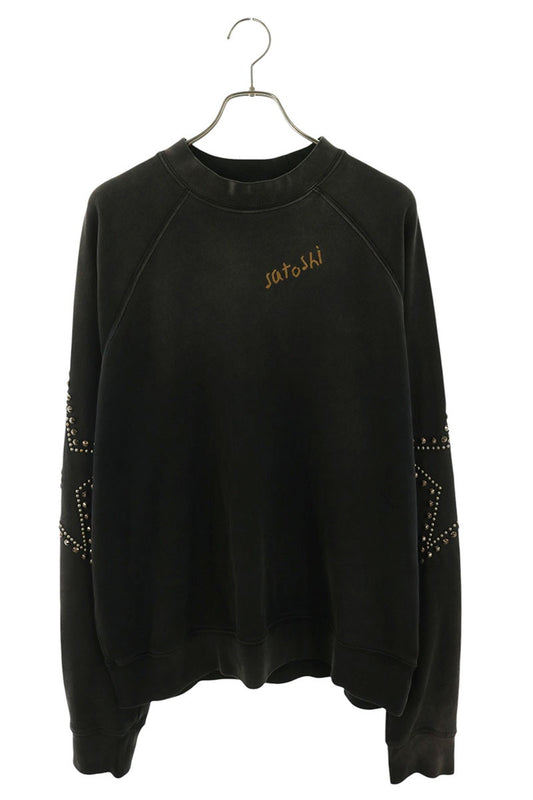 SATOSHI NAKAMOTO Stud Embellished Sweatshirt Black Size S
