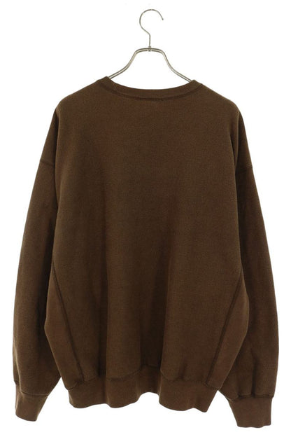 SUPREME Washed Box Logo Crewneck Sweatshirt Brown Size XL