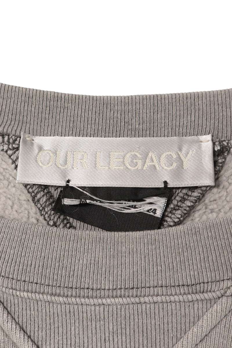 OUR LEGACY Distressed Perfect Sweatshirt Gray Size 46