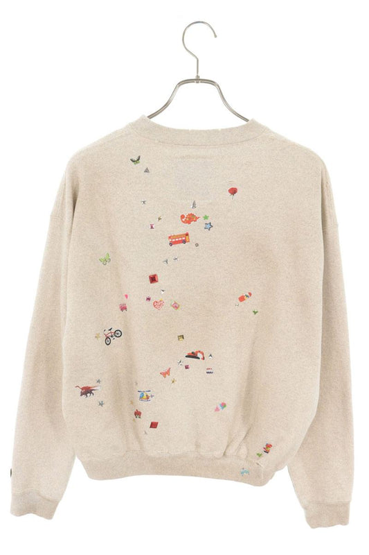 MIHARAYASUHIRO K16PO732 Kids Sticker Sweatshirt Beige Size L