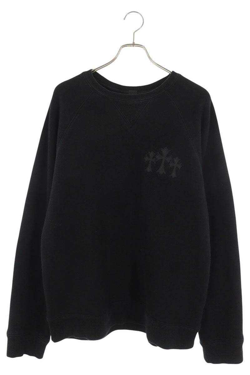 Chrome Hearts 7-11 CREW Back CH Sweatshirt Black Size XL