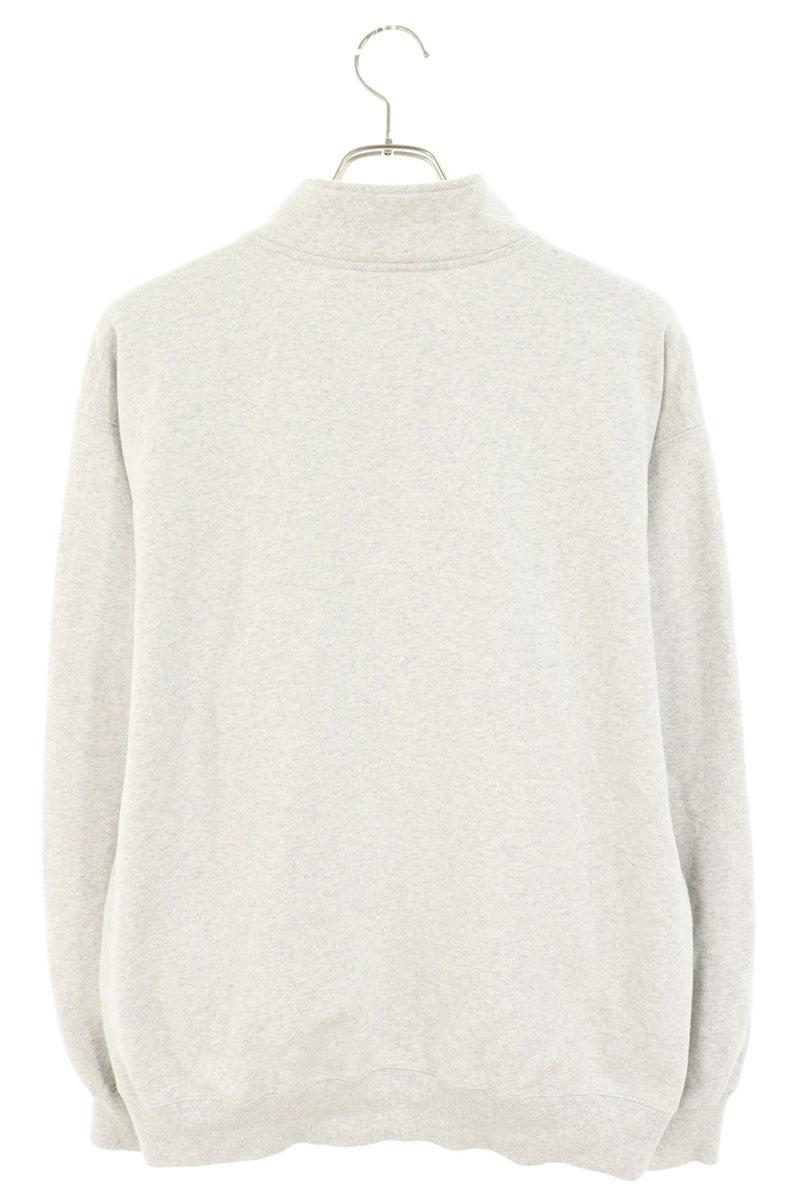 SUPREME Small Box Logo Half Zip Sweatshirt Gray Size M