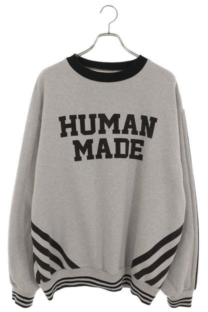 HUMAN MADE Elbow Patch Logo Grey Black Sweatshirt Size XL