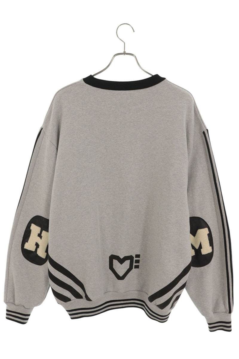 HUMAN MADE Elbow Patch Logo Grey Black Sweatshirt Size XL